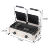Kitchen Double Groove Sandwich Press Commercial Toaster Maker Iron Toastie Grill
