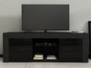 Modern TV Unit Stand Cabinet Sideboard Black High Gloss Doors with LED Lights UK