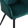 Set of 2 Armchairs Dining Chairs with Arms Velvet PU Faux Leather Chairs Kitchen
