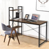 Computer Table Home Office Student Working Study Writing Desk with Bookshelf MDF