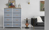 Panana Storage Dresser Organizer Unit,Chest of Drawers with 8 Fabric Bins