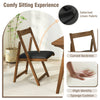 Foldable Dining Chair Set of 2 Accent Armless Kitchen Chair-Grey