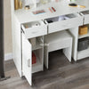Vanity Makeup Dressing Table Vanity Set Woman Bedroom Dresser Desk w/ LED Mirror