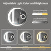 Round LED Bathroom Mirror 60cm 3 Color Illuminate with 5x Magnification Anti-Fog