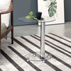 Tempered Glass Round Glass Side Table Coffee Table 2 Tier Nightstand Beside Sofa
