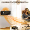 2000W Ceramic Electric Heater with Fan, Wall Mounted, Black