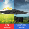 3M Outdoor Garden Round Parasol Sun Shade Patio Hanging Umbrella with Crank Tilt