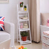 4 Tier Ladder Shelf Storage Shelving Unit Wooden Bookcase Plant Display Stand