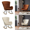 Sherpa Fleece Wing Back Armchair Rocking Sofa Lounge Chair Recliner Rocker Chair