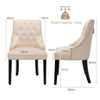 Modern Button-Tufted Dining Chair Upholstered Side Chair with Nail head Trim