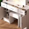 Large Dressing Table Vanity Makeup Desk Set with LED Mirror + Stool + 3 Drawers