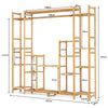 9-Tier Bamboo Plant Holder Stand Plant Shelf Storage Organizer Display Rack