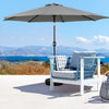 2.7M Round Garden Parasol Sun Shade Patio Hanging Umbrella with Crank Tilt Base