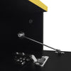 Coffee Table with Storage Drawers & Shelves LED Light Modern Living Room Black