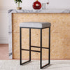 PU Bar Stools Kitchen Counter Stools Breakfast Bar Chairs Metal Frame & Footrest