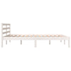Bed Frame Solid Wood Pine 120x190 White 4FT Small Double J0L9