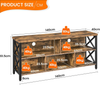 TV Stand Industrial Storage Cabinets Shelves Living Room Fits 65 Inch Rustic
