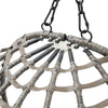 Hanging Rattan Basket Swing Chair Indoor Outdoor Egg Chair Seat Cushion w/ Stand