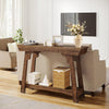 Rustic Brown Console Table 2-Tier Storage Narrow Entryway Shelf