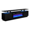 36'' Fireplace TV Cabinet Media Entertainment Center Console Table Glossy Black