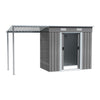 6.4x4ft Outdoor Garden Storage Shed Tool Box for Backyard Patio Extended Awning