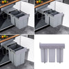 Recycle Waste Bin Sorter Recycling Pull Out Soft Close Kitchen Cabinet Hidden