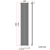 Black Designer Radiator Vertical Horizontal Oval Column Central Heating Rads