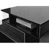Coffee Table with LED Lights Storage Tea Table High Gloss Black for Living Room