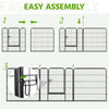 Pet Dog Pen 6 Panel Foldable Cat Puppy Playpen Indoor/Outdoor Enclosure Run Cage