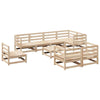 9 Piece Garden Sofa Set Solid Wood Pine O9D6