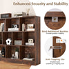10-Cube Bookshelf 120 CM Wood Display Shelf with 2 Anti-Tipping Kits