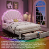 UPHOLSTERED BED 4FT6 DOUBLE BED FRAME WITH LED HEADBOARD FOR ADULTS, TEENAGERS