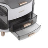 Clear Desktop Cosmetic Storage Box Make Up Organizer 2 Drawers Lidded Case Rack