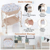 Baby Changing Table Portable Folding Infant Nursery Diaper Station with Bathtub