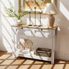 Console Table 106 CM Long Entryway Table with Storage Shelf-White