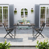 Rattan Garden Dining Table and Chairs Set Folding Camping BBQ Picnic Table Bench