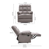 PU Leather Recliner Armchair Sofa Home Lounge Chair Cinema Reclining Gaming Seat