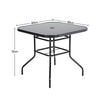 Garden Table Folding Mesh Chair Balcony Coffee Bistro Furniture w/ Umbrella Hole
