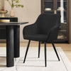 2 Pcs Dining Chairs Velvet Upholstered Seat Armchairs Kitchen Chairs Metal Legs