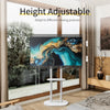 Heavy Floor TV Stand Height Adjustable Cantilever TV Mount Marble Base fr 40-75”