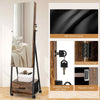 Mobile Mirror Jewelry Cabinet Standing Makeup Organizer Jewelry Armoire Lockable
