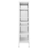 Display Cabinet White 90x40x180 cm Steel and Tempered Glass