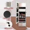 Costway 120cm LED Jewelry Mirror Cabinet Wall Mounted Jewelry Armoire Organizer