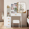 White Dressing Table With Drawers Mirror Stool Set Makeup Desk Vanity Svraripwlg