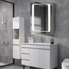 Wall Mounted LED Bathroom Mirror Cabinet with Light/Shaver Socket/Clock/Sensor