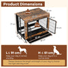 Indoor Decorative Pet House End Table w/3 Lockable Doors-Brown
