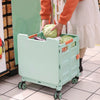 Folding Shopping Trolley Box 55L Camping Picnic Boot Cart Storage Stair Climbing