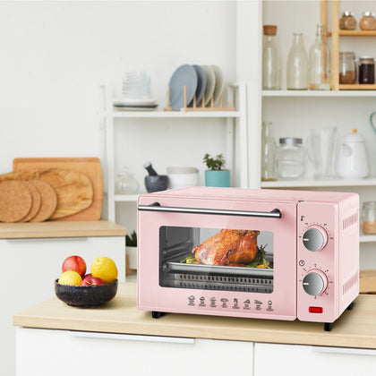 Mini Oven 10L Tabletop Compact Portable Baking Cooker Oven Adjustable Temp Timer
