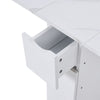 Mobile Drop Leaf Table Folding Kitchen Table Extendable Dining Table with Drawer