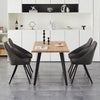 Set of 2 Dining Chairs Metal Legs Tub Chairs Living Reception Kitchen ChairsGrey